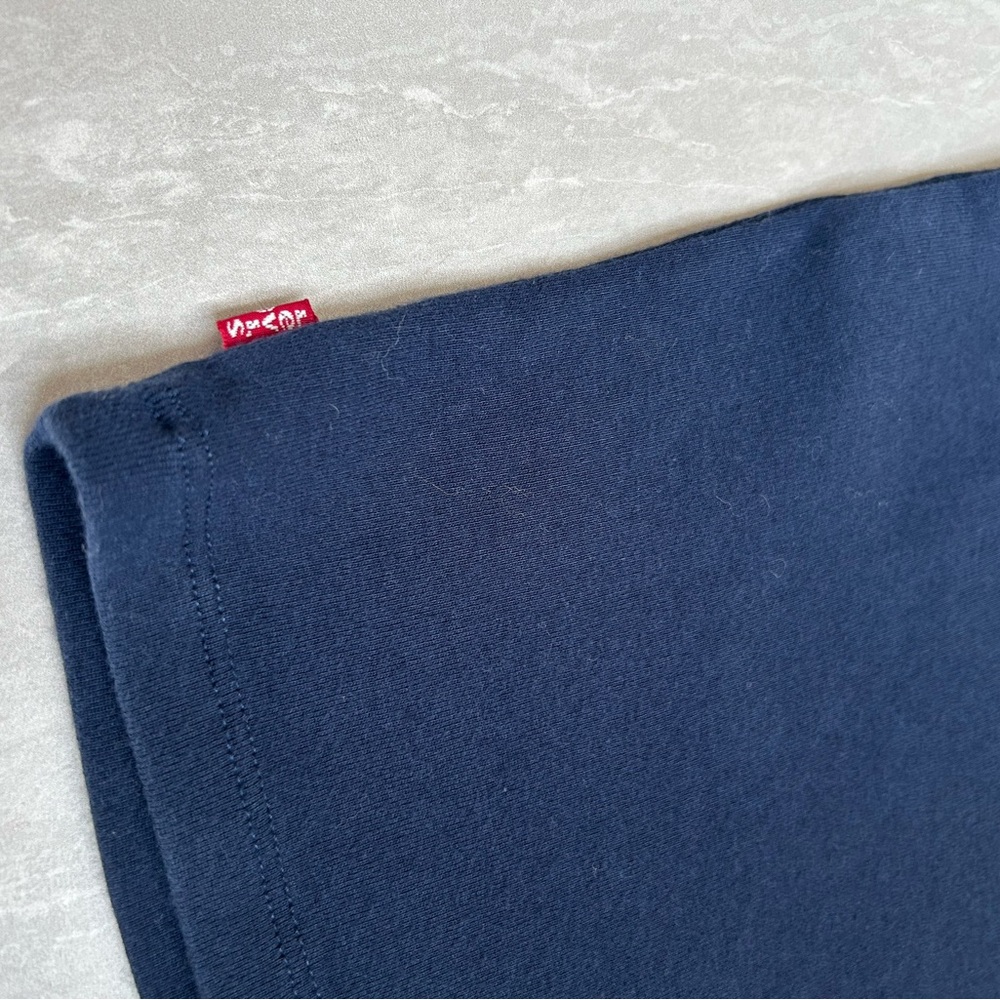 Levi's Dark Blue Sweater with White Accents 100%Cotton - Picture 4 of 6